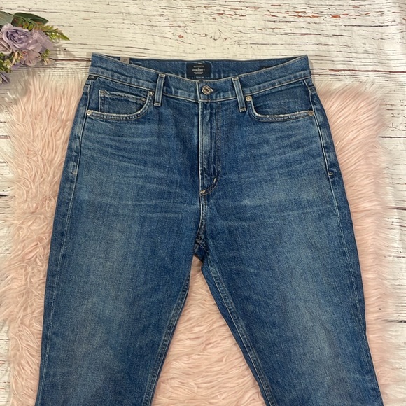 CITIZENS OF HUMANITY Demy Cropped Flare Jeans Solo Stretch Cotton - Picture 9 of 10